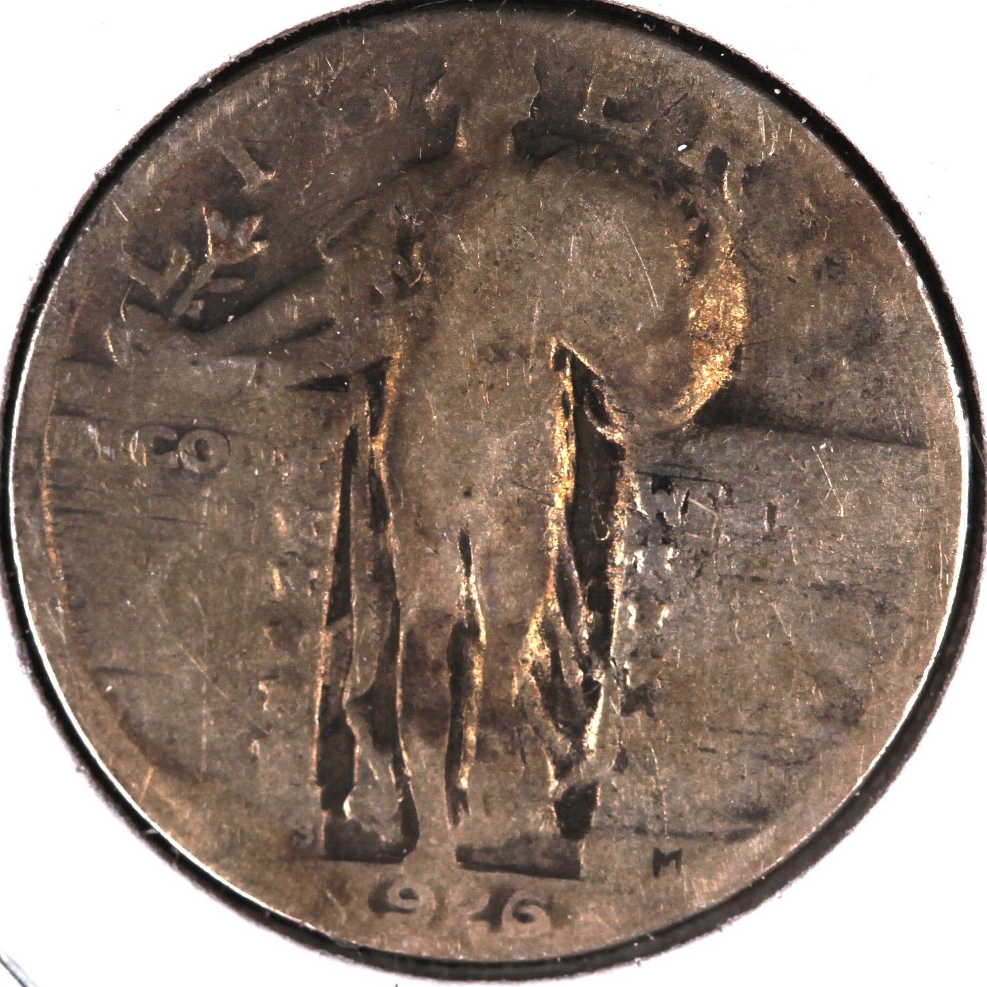 1926-S Standing Liberty Silver Quarter, Good Circulated Coin. Store #QR1644.