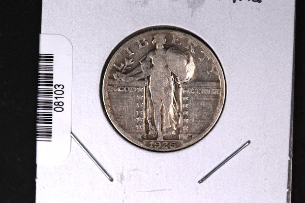 1926-S Standing Liberty Quarter. Affordable Collectible Coin. Store # 08103