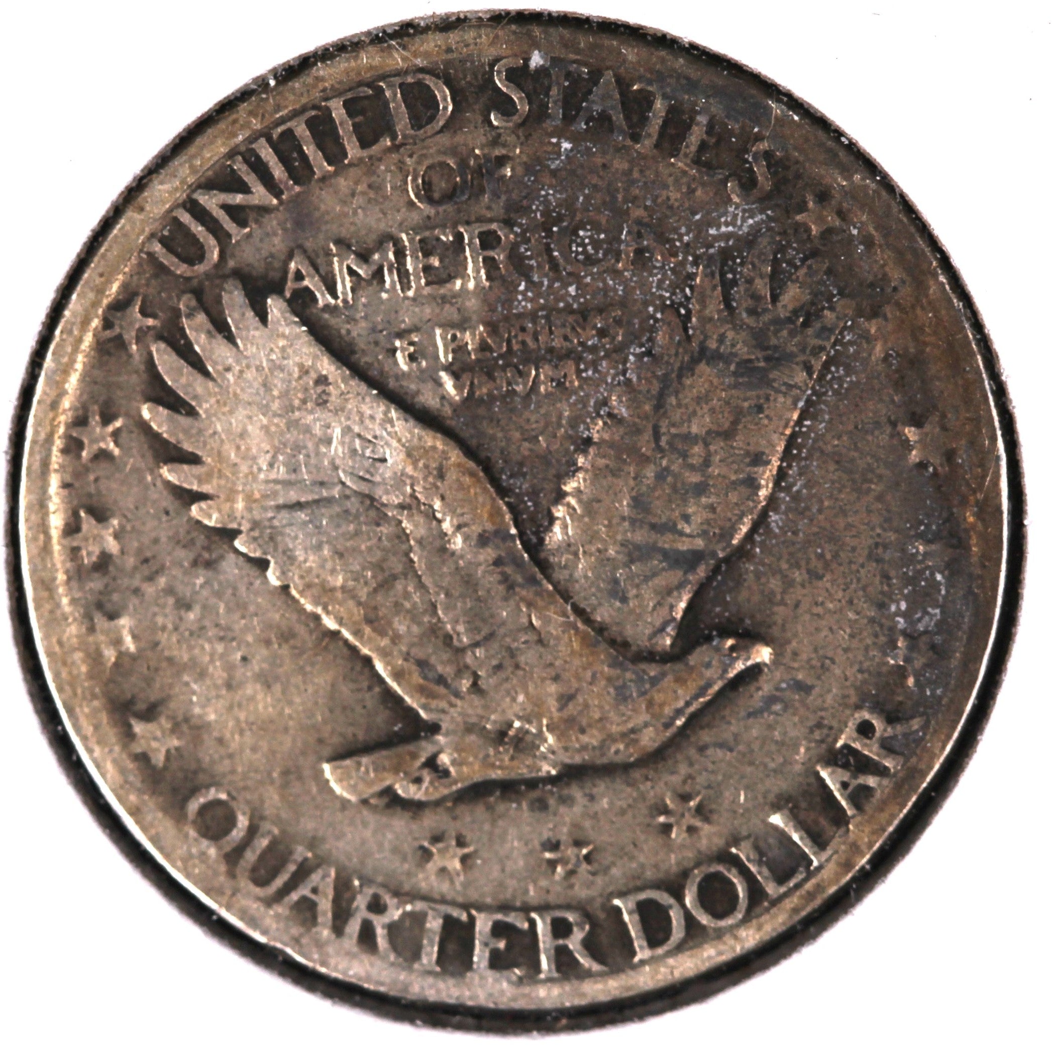 1927 Standing Liberty Quarter, Very Good Circulated Coin, Store #QR1653.