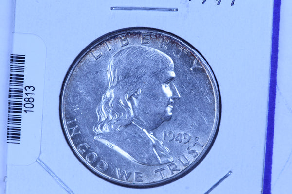 1949 Franklin Half Dollar, Affordable Circulated Collectible Coin. Store #10813