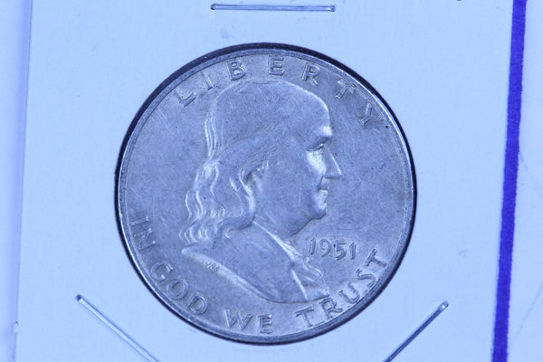 1951-D Franklin Half Dollar, Affordable Circulated Collectible Coin. Store #10863