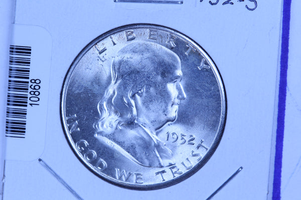 1952-S Franklin Half Dollar, Gem Uncirculated Collectible Coin. Store #10868