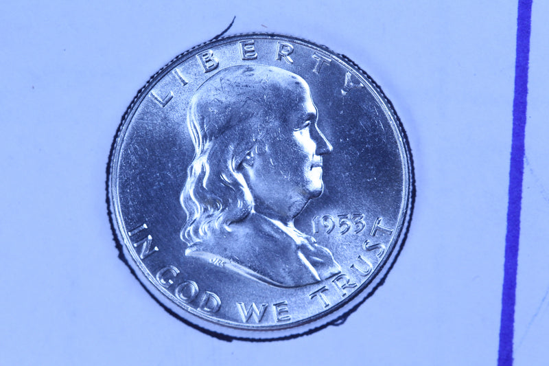 1953 Franklin Half Dollar, Gem Uncirculated Collectible Coin. Store