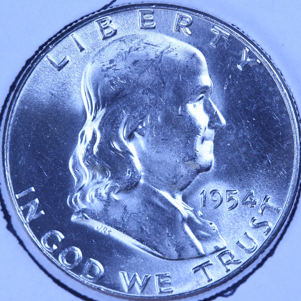 1954 Franklin Half Dollar, Gem Uncirculated Collectible Coin. Store #10875