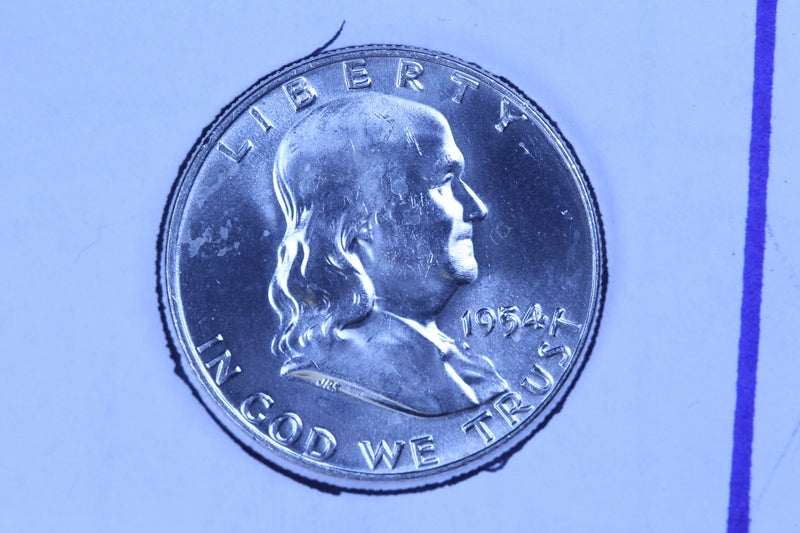 1954-D Franklin Half Dollar, Gem Uncirculated Collectible Coin. Store