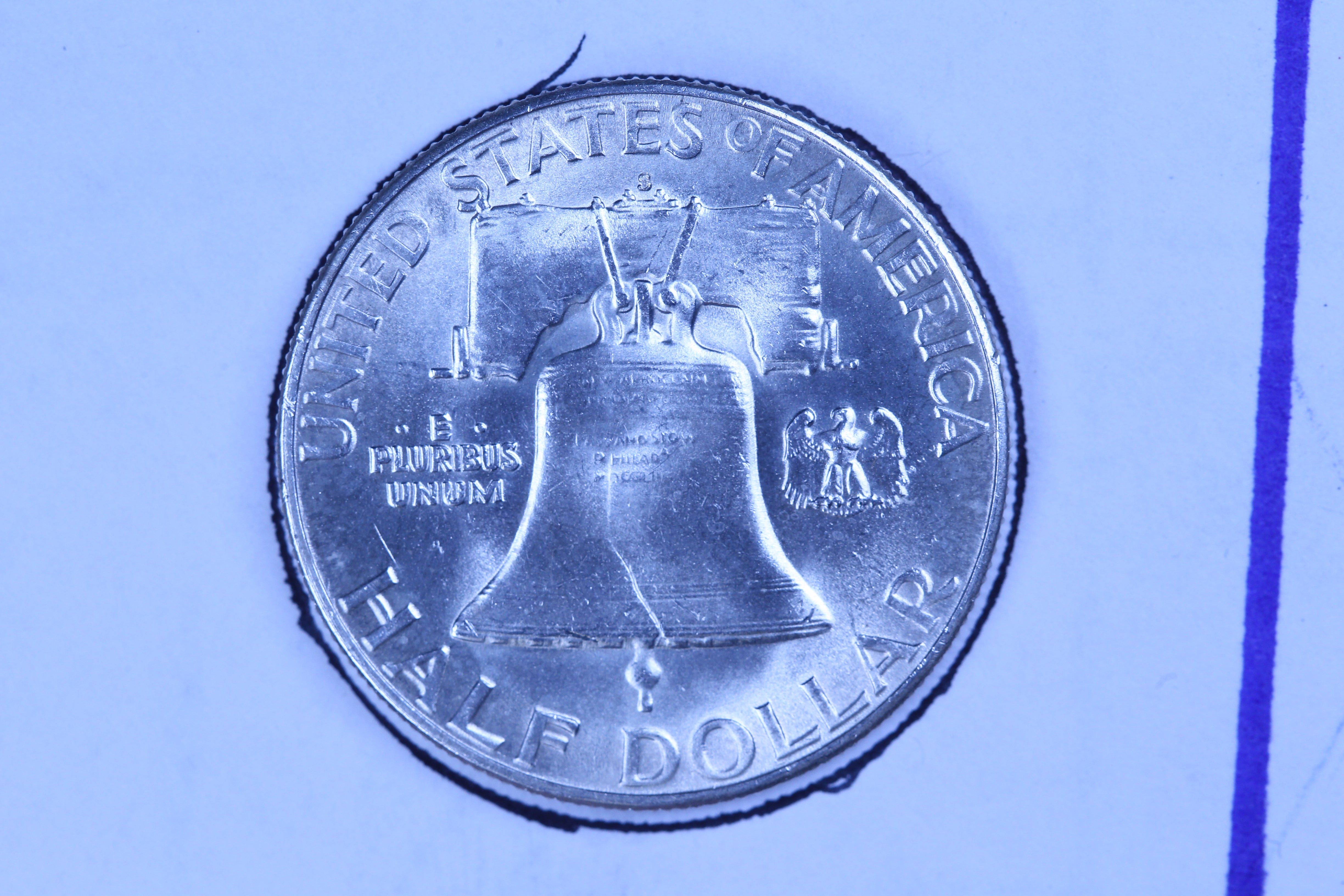 1954-S Franklin Half Dollar, Gem Uncirculated Collectible Coin. Store #10878