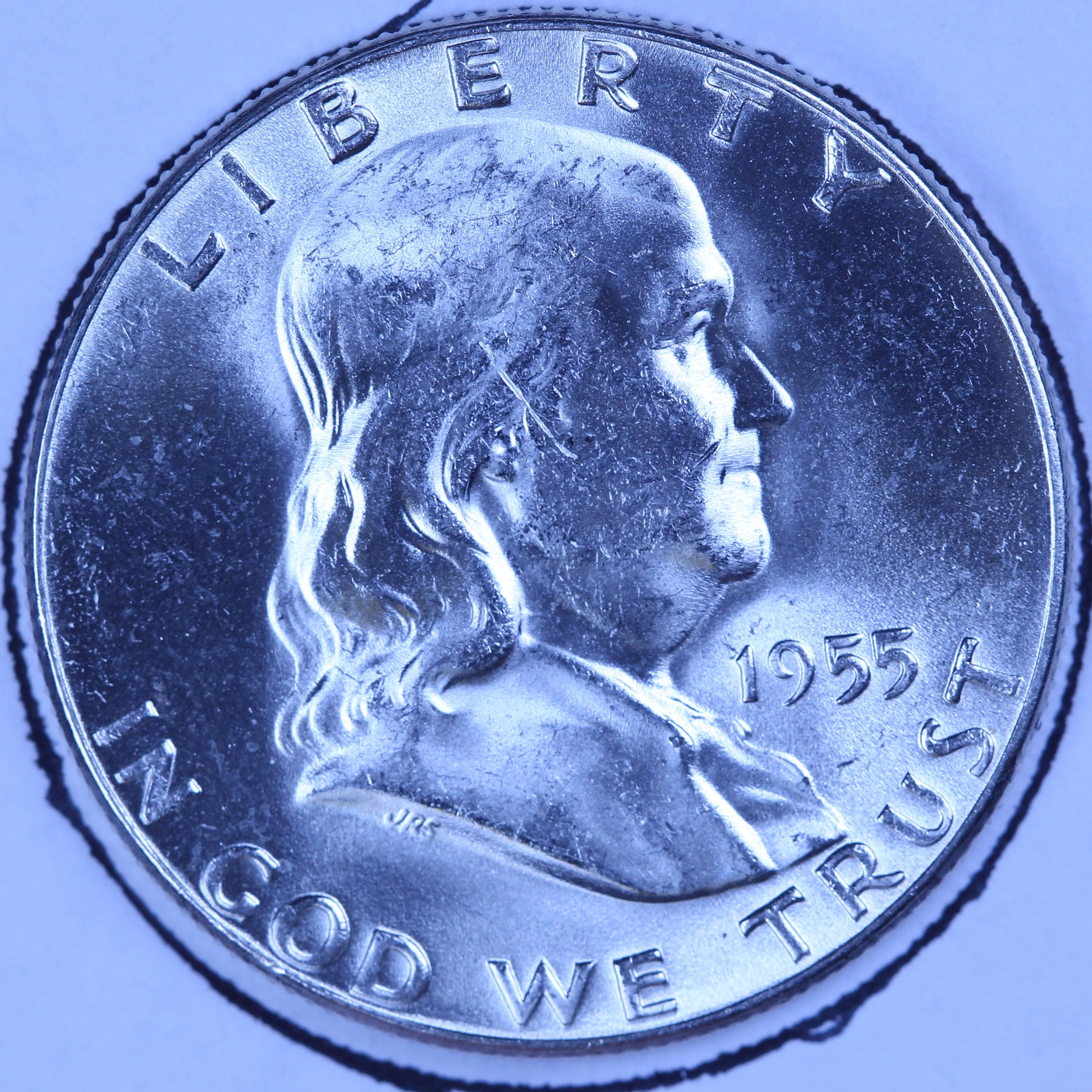 1955 Franklin Half Dollar, Gem Uncirculated Collectible Coin. Store #10881