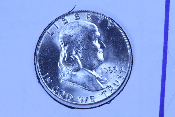1955 Franklin Half Dollar, Gem Uncirculated Collectible Coin. Store #10881