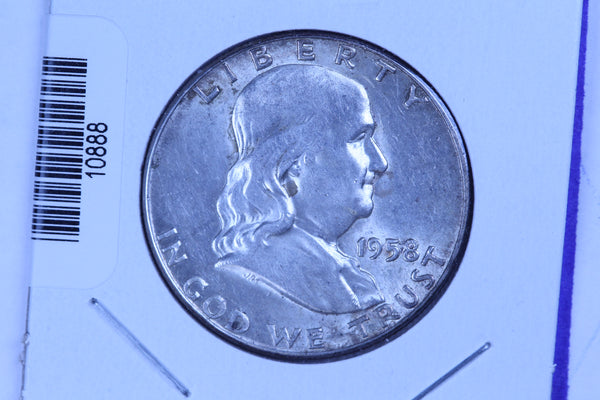 1958 Franklin Half Dollar, Affordable Circulated Coin. Store Sale #10888