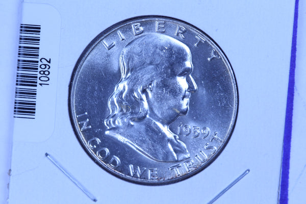 1959 Franklin Half Dollar, Affordable Uncirculated Coin. Store Sale #10892