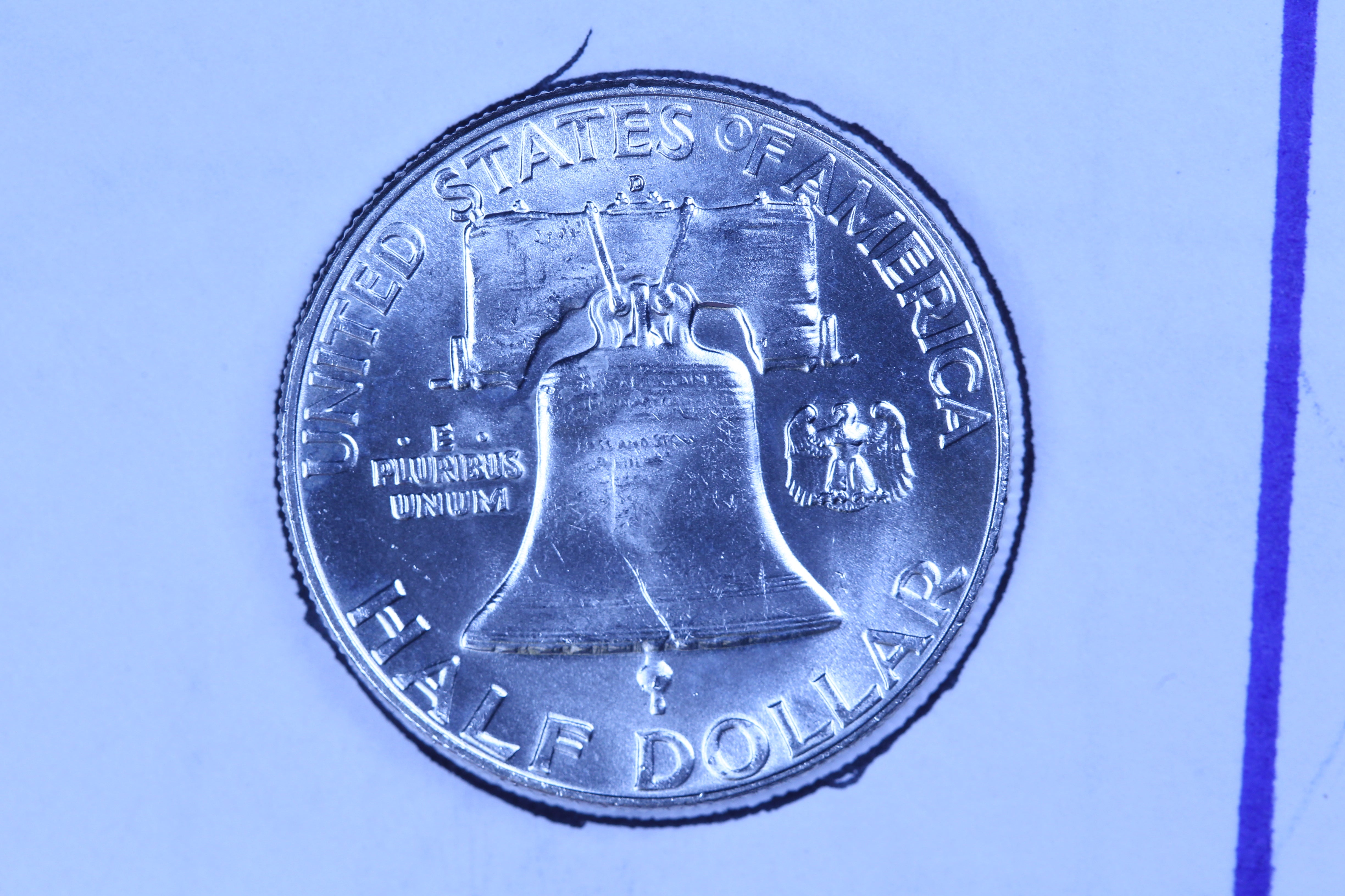 1959-D Franklin Half Dollar, Mint State Uncirculated Coin, Store #10894