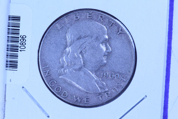 1960 Franklin Half Dollar, Affordable Circulated Coin. Store Sale #10896