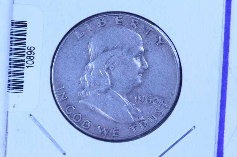 1960 Franklin Half Dollar, Affordable Circulated Coin. Store Sale