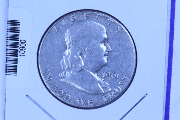 1961 Franklin Half Dollar, Affordable Circulated Coin. Store Sale #10900