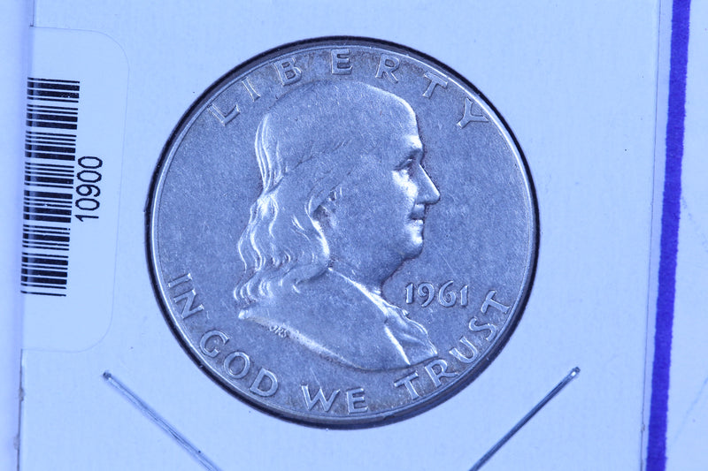 1961 Franklin Half Dollar, Affordable Circulated Coin. Store Sale