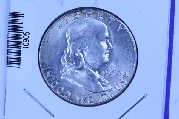 1962-D Franklin Half Dollar, Affordable Uncirculated Coin. Store Sale #10905
