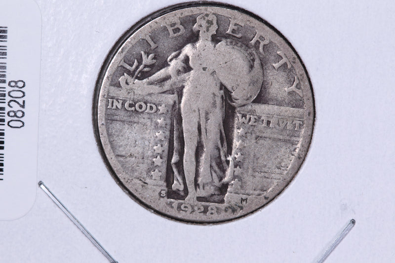 1928-S Standing Liberty Quarter. Affordable Circulated Collectable Coin. Store