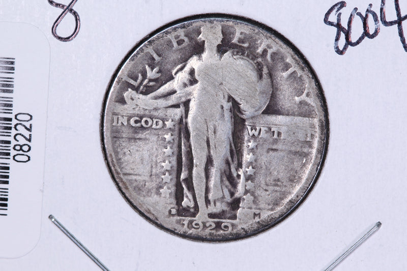 1929-D Standing Liberty Quarter. Affordable Circulated Collectable Coin. Store