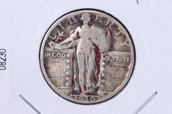 1930 Standing Liberty Quarter. Affordable Circulated Collectable Coin. Store # 08230