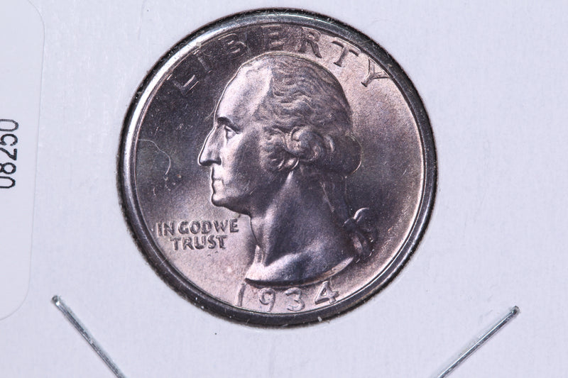 1934 Washington Quarter. Heavy Motto. Affordable Circulated Collectable Coin. Store