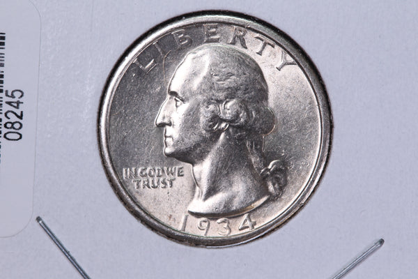 1934 Washington Quarter. Affordable Circulated Collectable Coin. Store # 08245