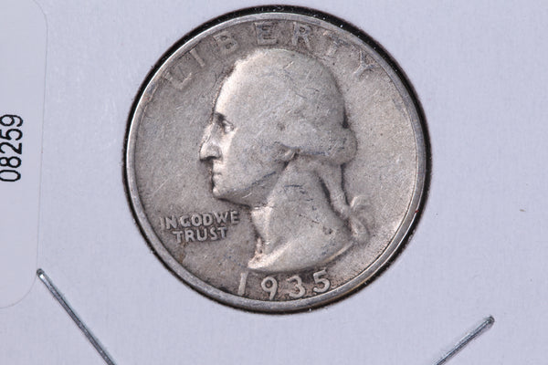 1935 Washington Quarter. Affordable Circulated Collectable Coin. Store # 08259