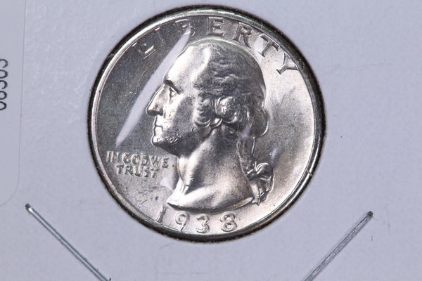 1938 Washington Quarter. Uncirculated Collectable Coin. Store # 08303