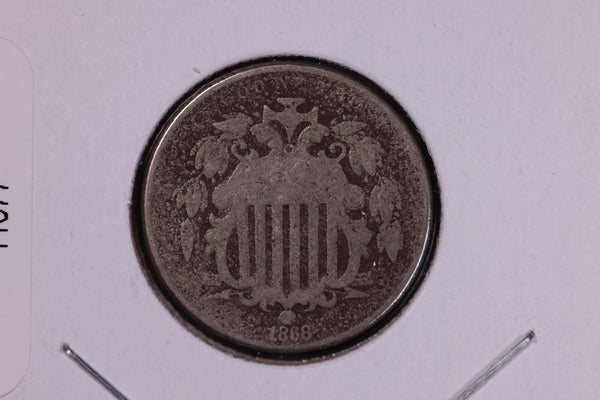1868 Shield Nickel. Circulated Collectible Coin. Store #11077
