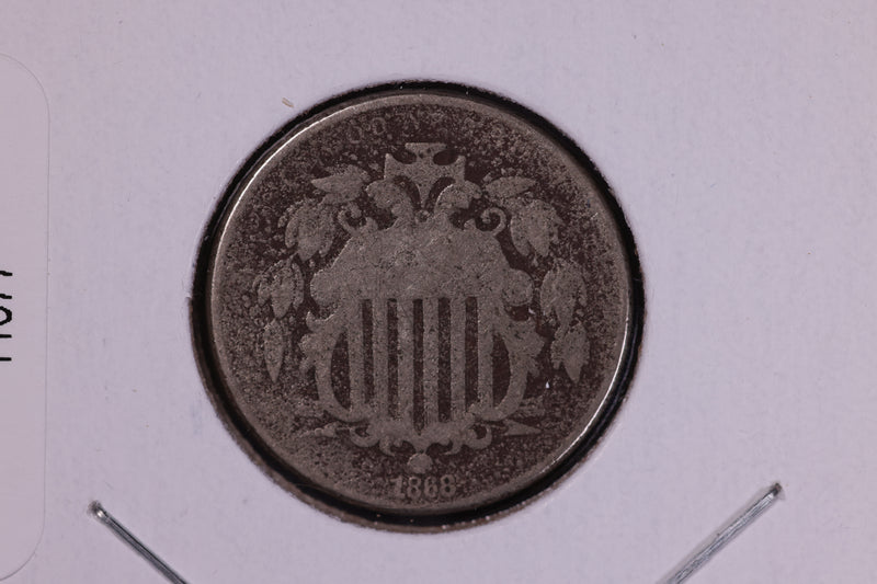1868 Shield Nickel. Circulated Collectible Coin. Store