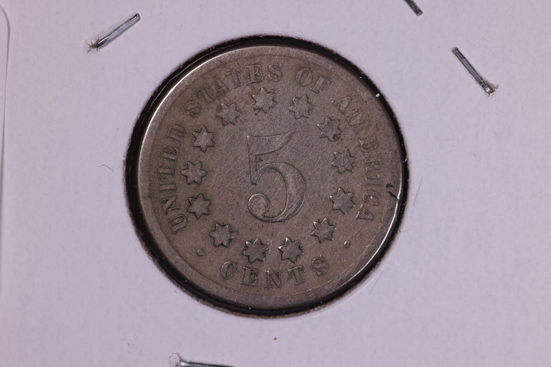 1868 Shield Nickel. Circulated Collectible Coin. Store