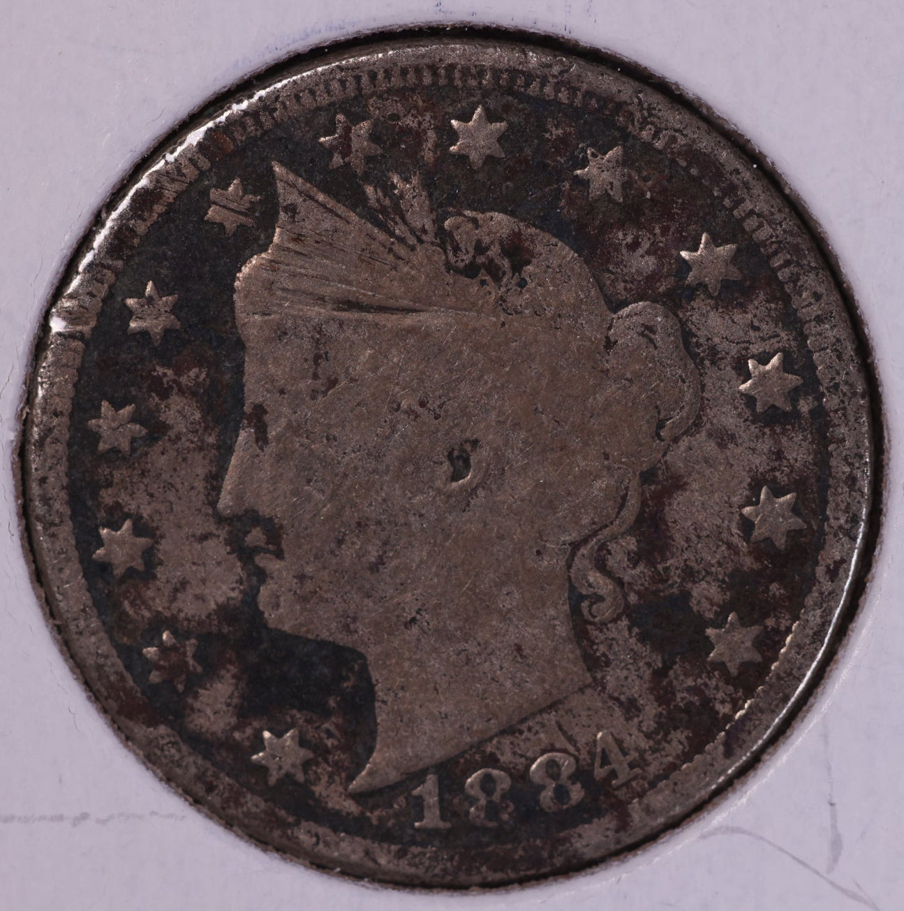 1884 Liberty Nickel. Circulated Collectible Coin. Store #11081