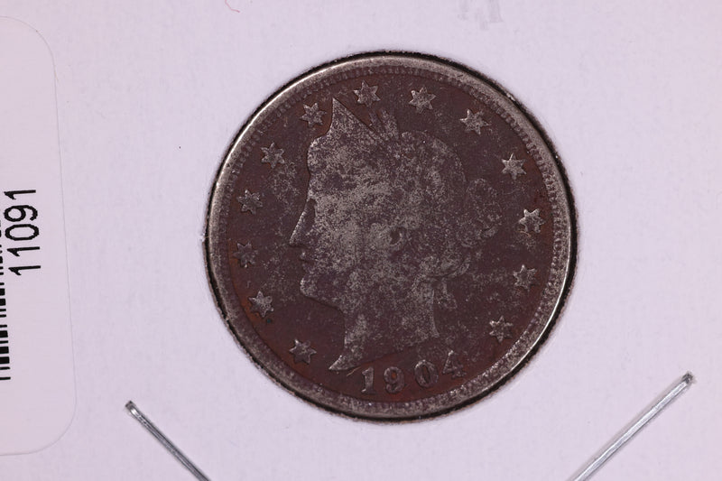 1904 Liberty Nickel. Circulated Collectible Coin. Store