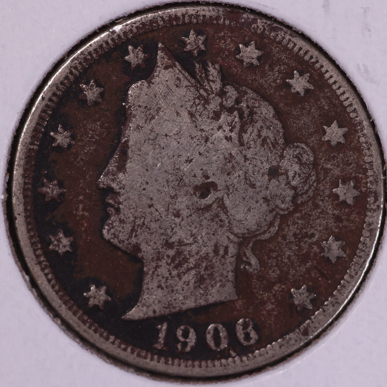 1906 Liberty Nickel. Good +Circulated Coin. Store #11094
