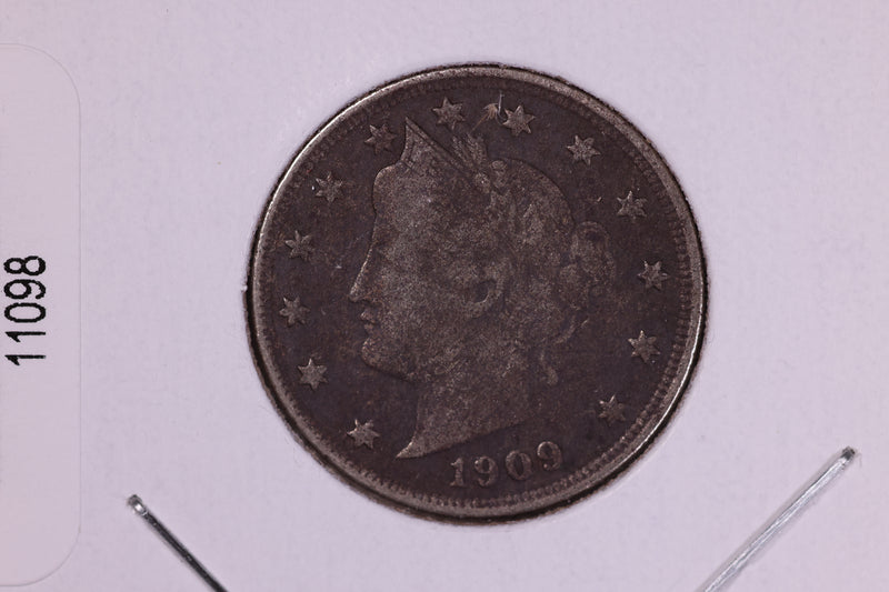 1909 Liberty Nickel. Circulated Collectible Coin. Store