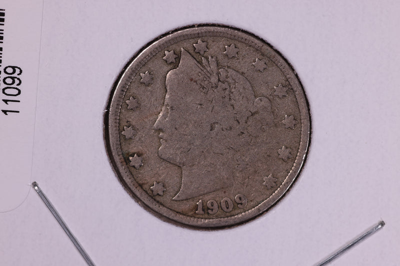1909 Liberty Nickel. Circulated Collectible Coin. Store