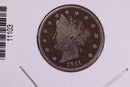 1911 Liberty Nickel. Circulated Collectible Coin. Store