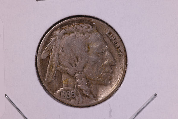 1936-S Buffalo Nickel. Affordable Circulated Coin.  Store #11153