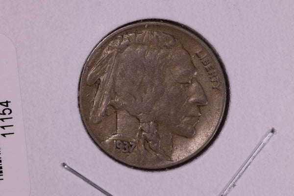 1937-D Buffalo Nickel. Affordable Circulated Coin.  Store #11154
