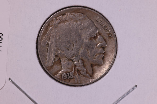 1938-D Buffalo Nickel. Affordable Circulated Coin.  Store #11156
