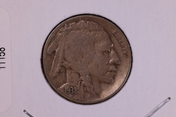 1938-D Buffalo Nickel. Affordable Circulated Coin.  Store #11158