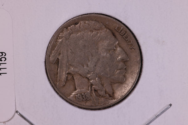 1938-D Buffalo Nickel. Affordable Circulated Coin.  Store #11159