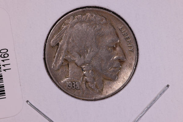 1938-D Buffalo Nickel. Affordable Circulated Coin.  Store #11160