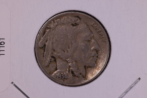 1938-D Buffalo Nickel. Affordable Circulated Coin.  Store #11161
