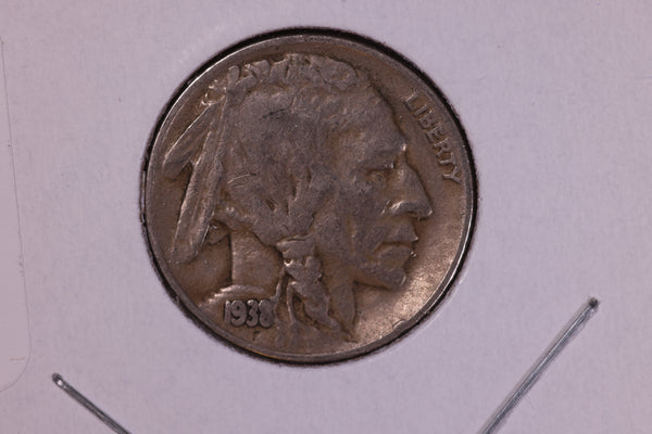 1938-D Buffalo Nickel. Affordable Circulated Coin.  Store #11161
