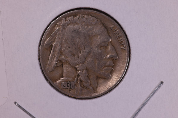 1938-D Buffalo Nickel. Affordable Circulated Coin.  Store #11162