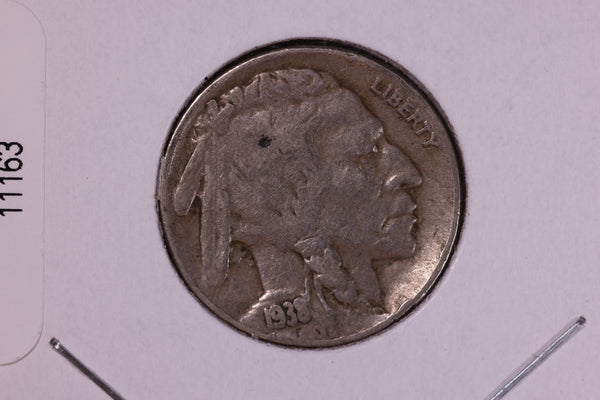 1938-D Buffalo Nickel. Affordable Circulated Coin.  Store #11163