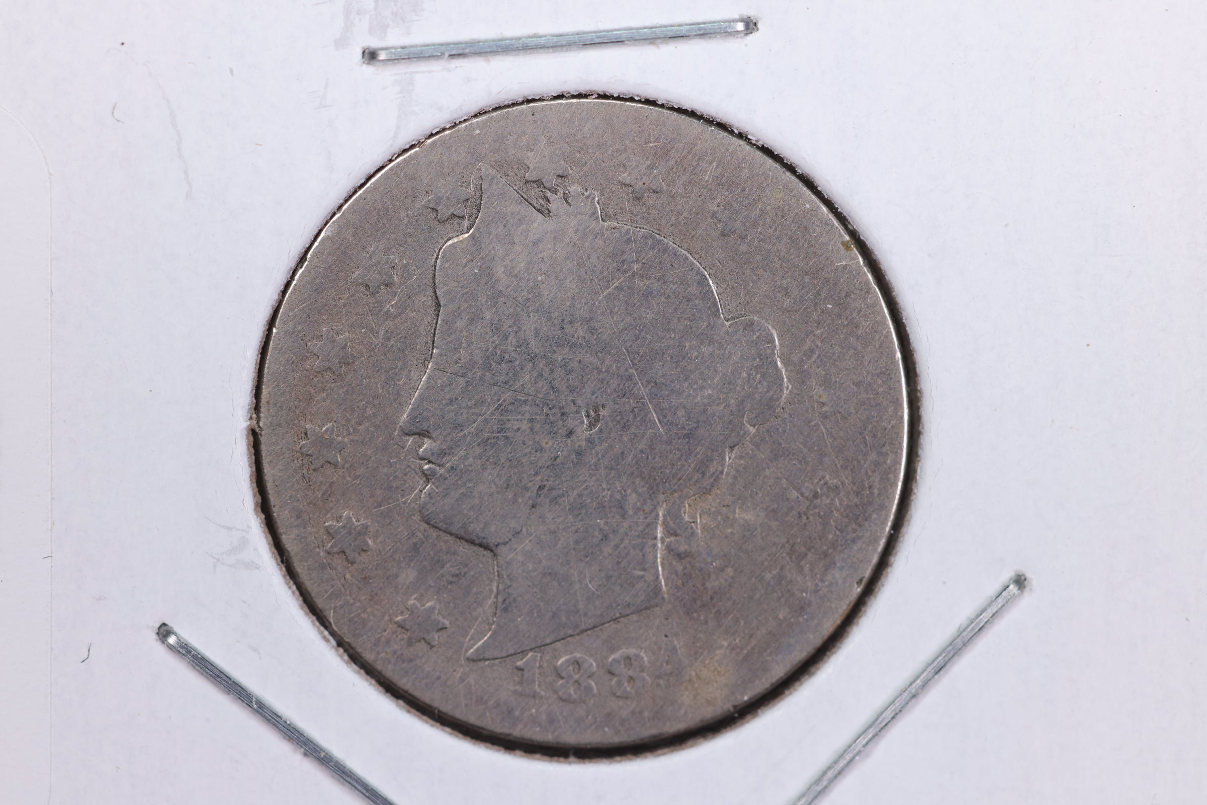 1884 Liberty Nickel, Circulated Collectible Coin. Store #11680