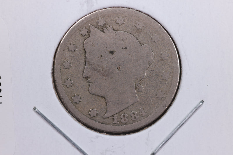 1884 Liberty Nickel, Circulated Collectible Coin. Store