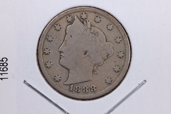 1888 Liberty Nickel, Circulated Collectible Coin. Store #11685