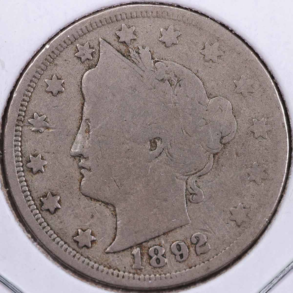 1892 Liberty Nickel, Very Good Circulated Coin, Store #NL965